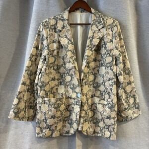 90s Y2K Floral Blazer Women's Easter Church